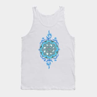 Mint Green, Blue & Aqua Super Boho Medallions Tank Top